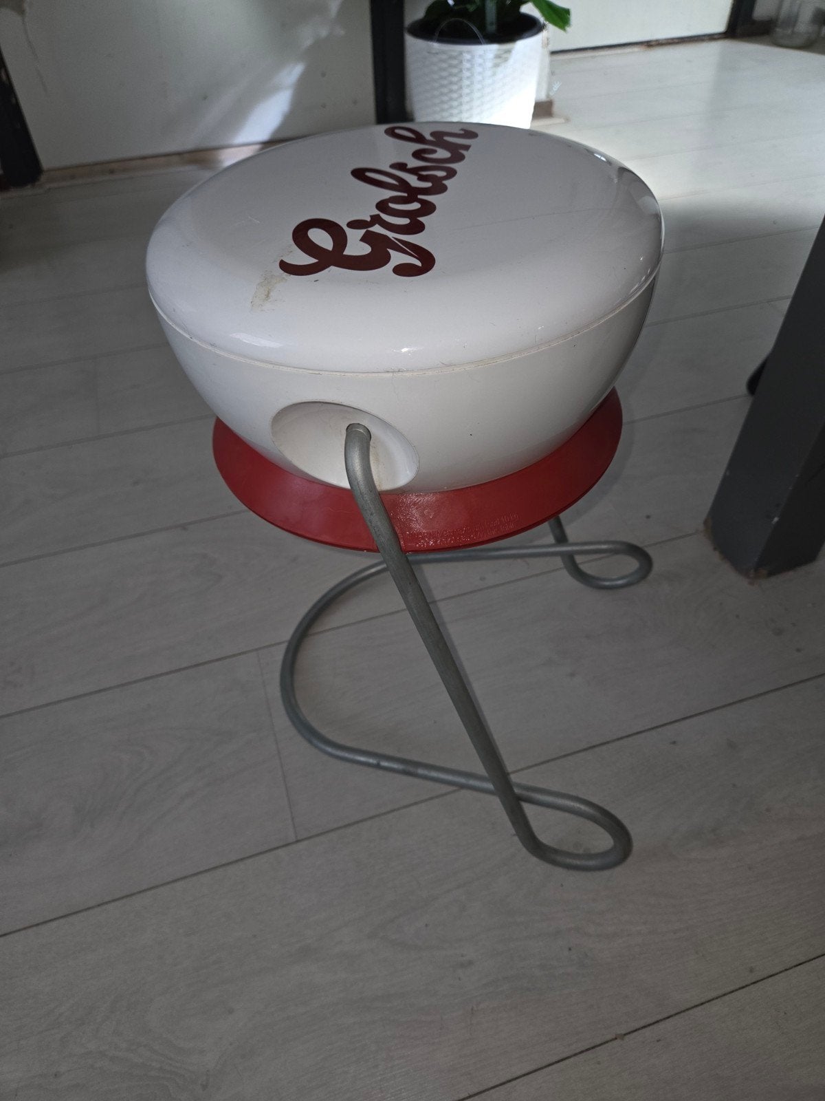 Grolsch krukje - Vintage barkruk, Ophalen of Verzenden, Gebruikt, IJzer