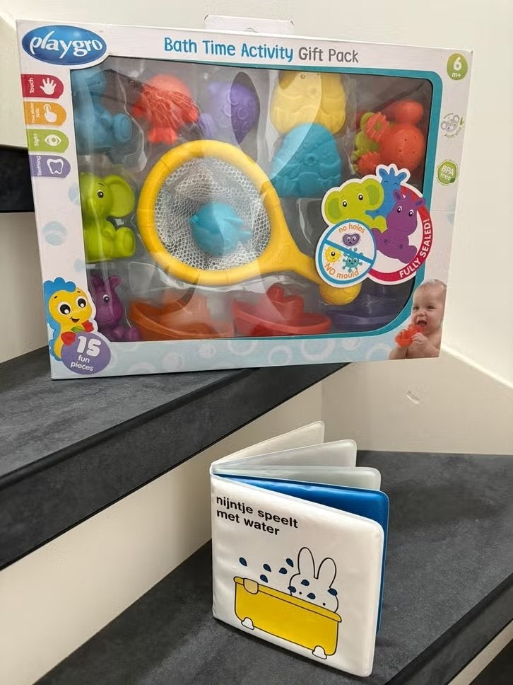 Playgro Badtijd Activiteit - 15 Stuks & Nijntje badboekje, Ophalen of Verzenden, Zo goed als nieuw, Speelgoedset, Overige merken