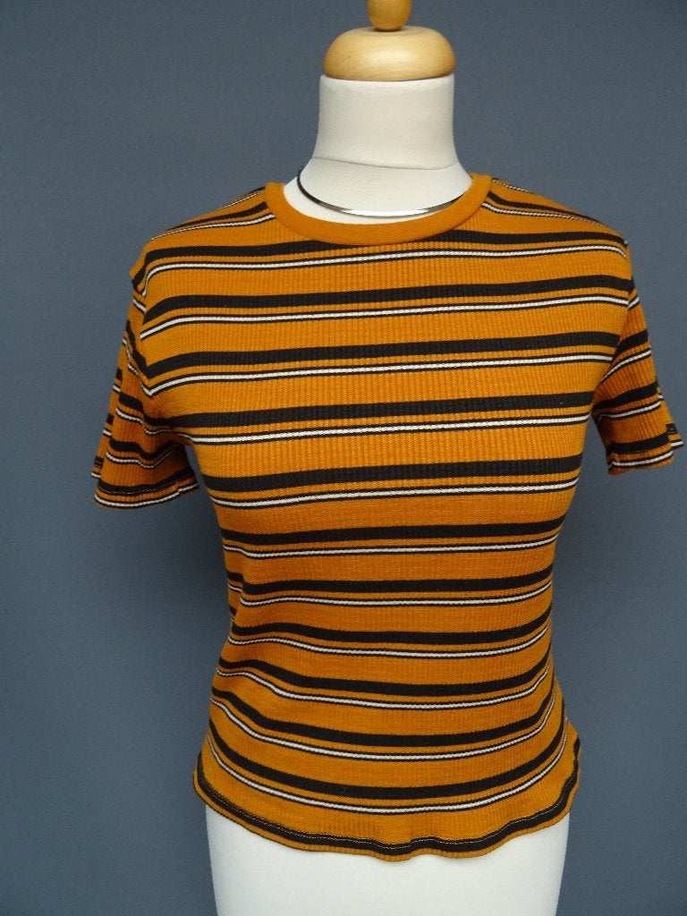 SALE !! ZARA maat L, ribbeltruitje/top., Kleding | Dames, Maat 38/40 (M), Bruin, Zara, Ophalen of Verzenden