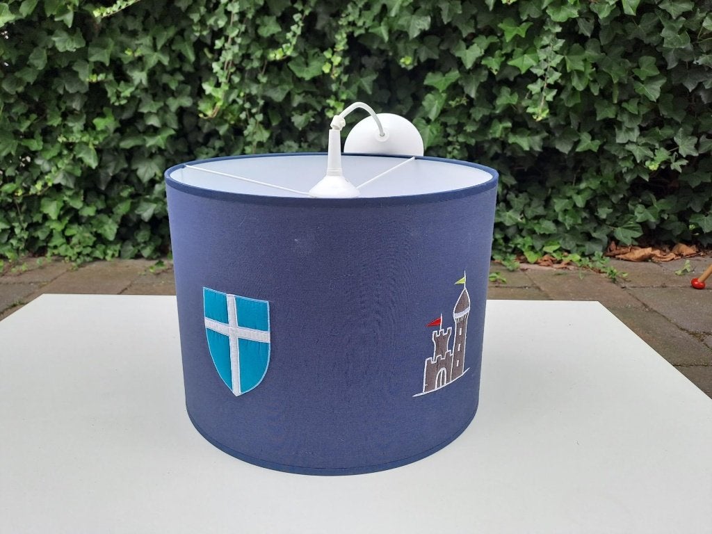 Lampenkap Ridder, Ophalen, 25 tot 50 cm, Blauw, Ridder