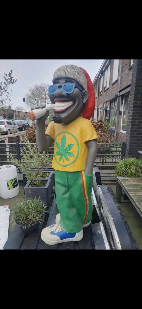 Topper xl + 1.50 mtr rastaman bob marley beeld, Ophalen of Verzenden, Zo goed als nieuw