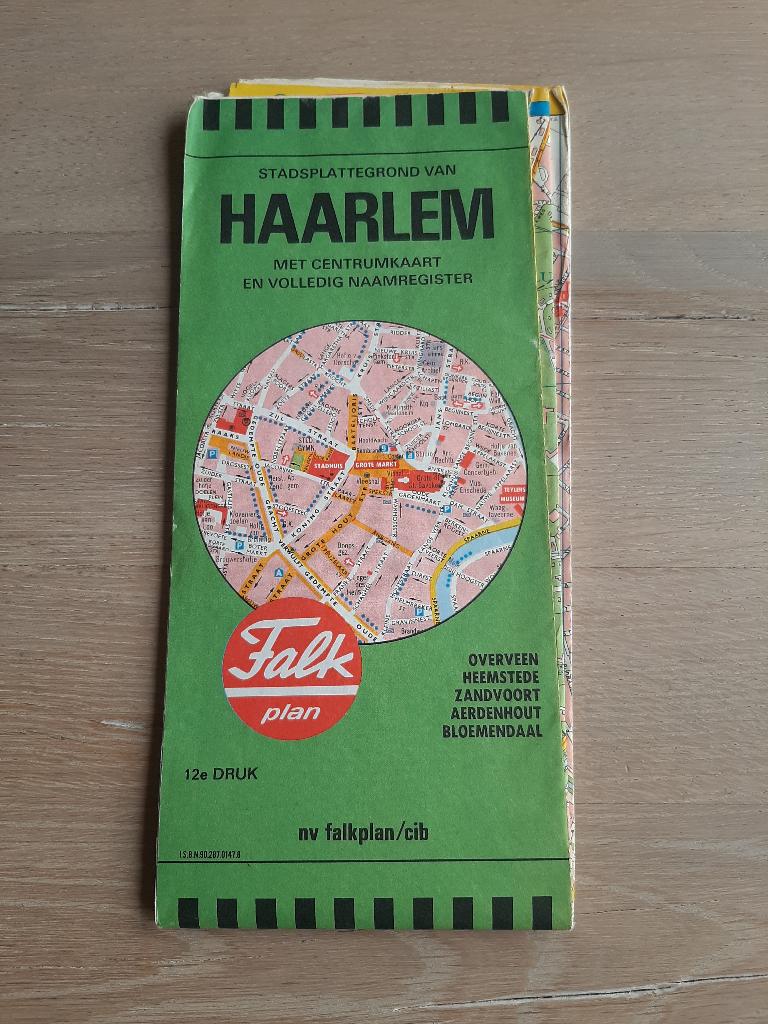 Oude plattegrond Haarlem Falk Plan 12e druk, 1978, Gelezen, Verzenden, Falkplan, Landkaart
