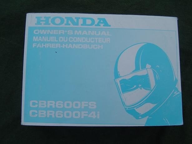 Honda CBR600 FS F4i 2000 motorcycle owner's manual CBR600FS, Ophalen of Verzenden, Honda
