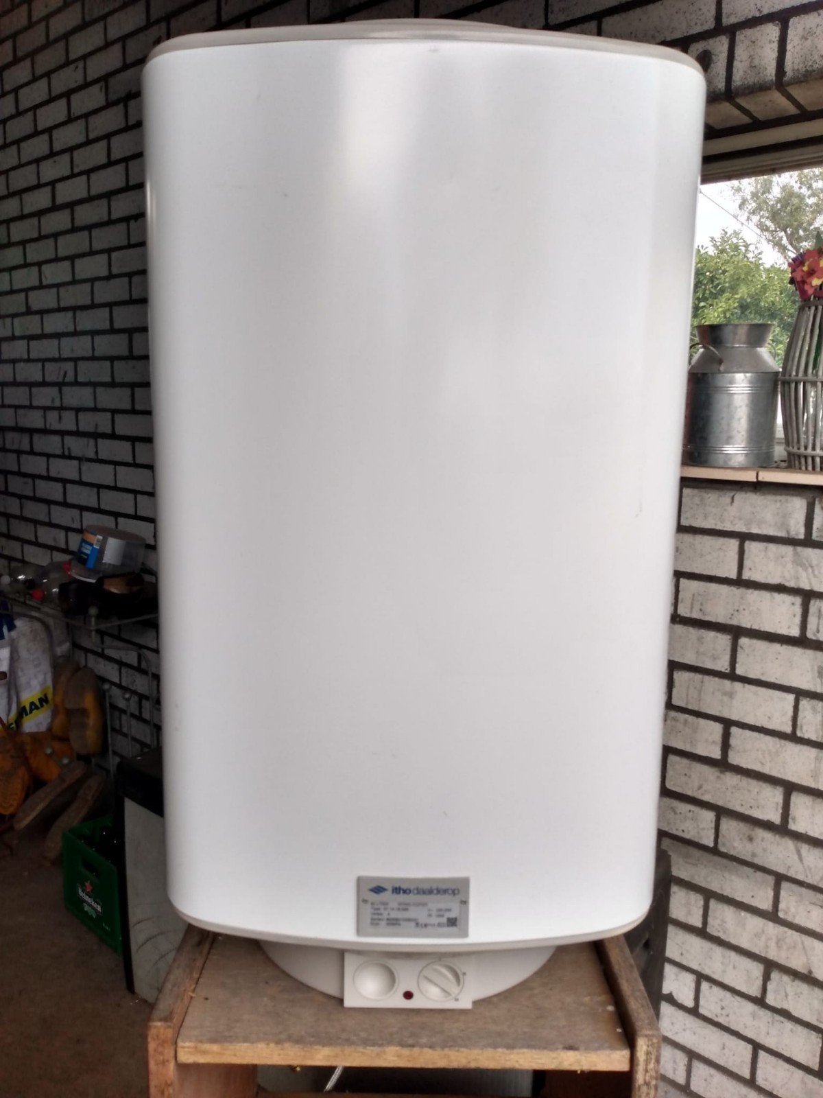 Itho Daalderop 80L boiler met koperen vat en accessoires, Ophalen