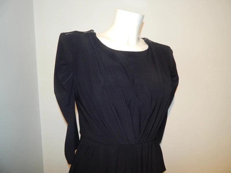 Joseph Ribkoff zwarte stretch jurk apart model pof mouwM, Kleding | Dames, Maat 38/40 (M), Verzenden, Zwart, Joseph Ribkoff
