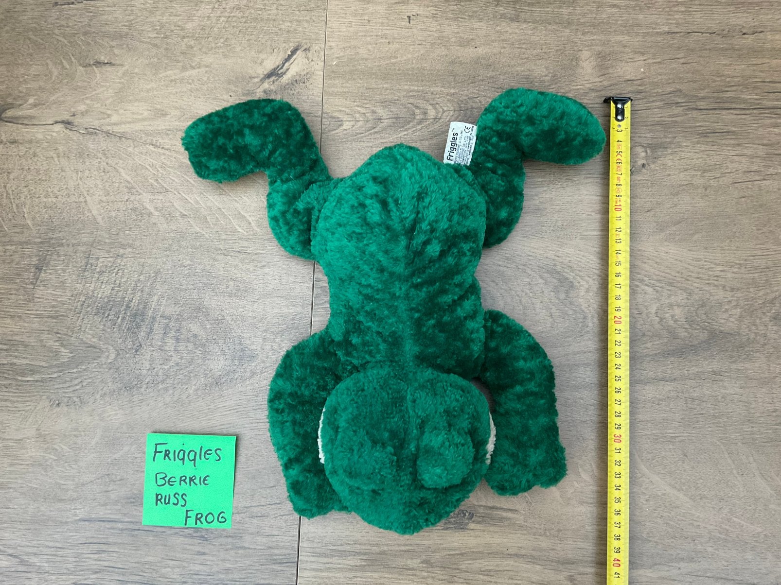 Nieuwe zgan FRIGGLES russ Berrie the Frog knuffel 35cm, Ophalen, Nieuw, Overige typen