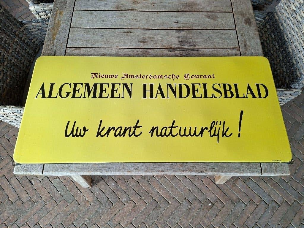 Emaille reclamebord, Ophalen of Verzenden, Gebruikt, Reclamebord