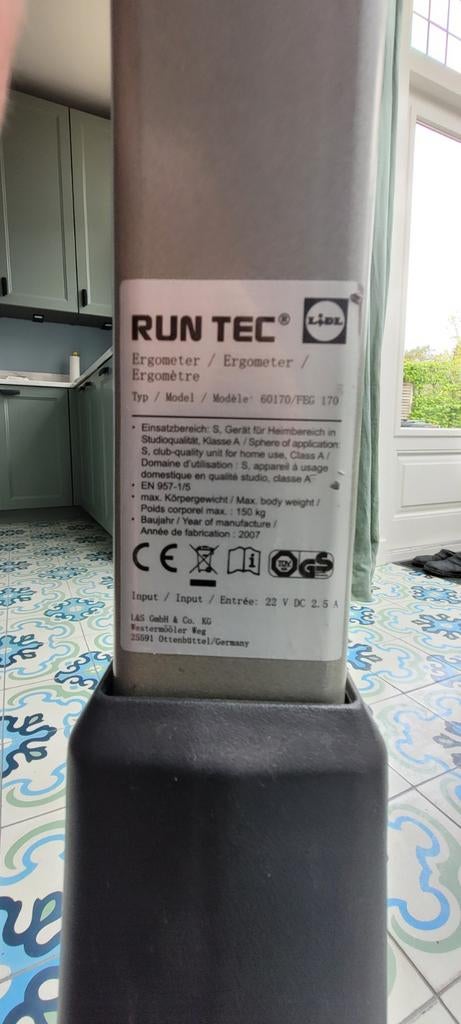 Run Tec Ergometer Hometrainer - Model 60170/FEG 170, Sport en Fitness, Ophalen, Gebruikt, Metaal, Benen