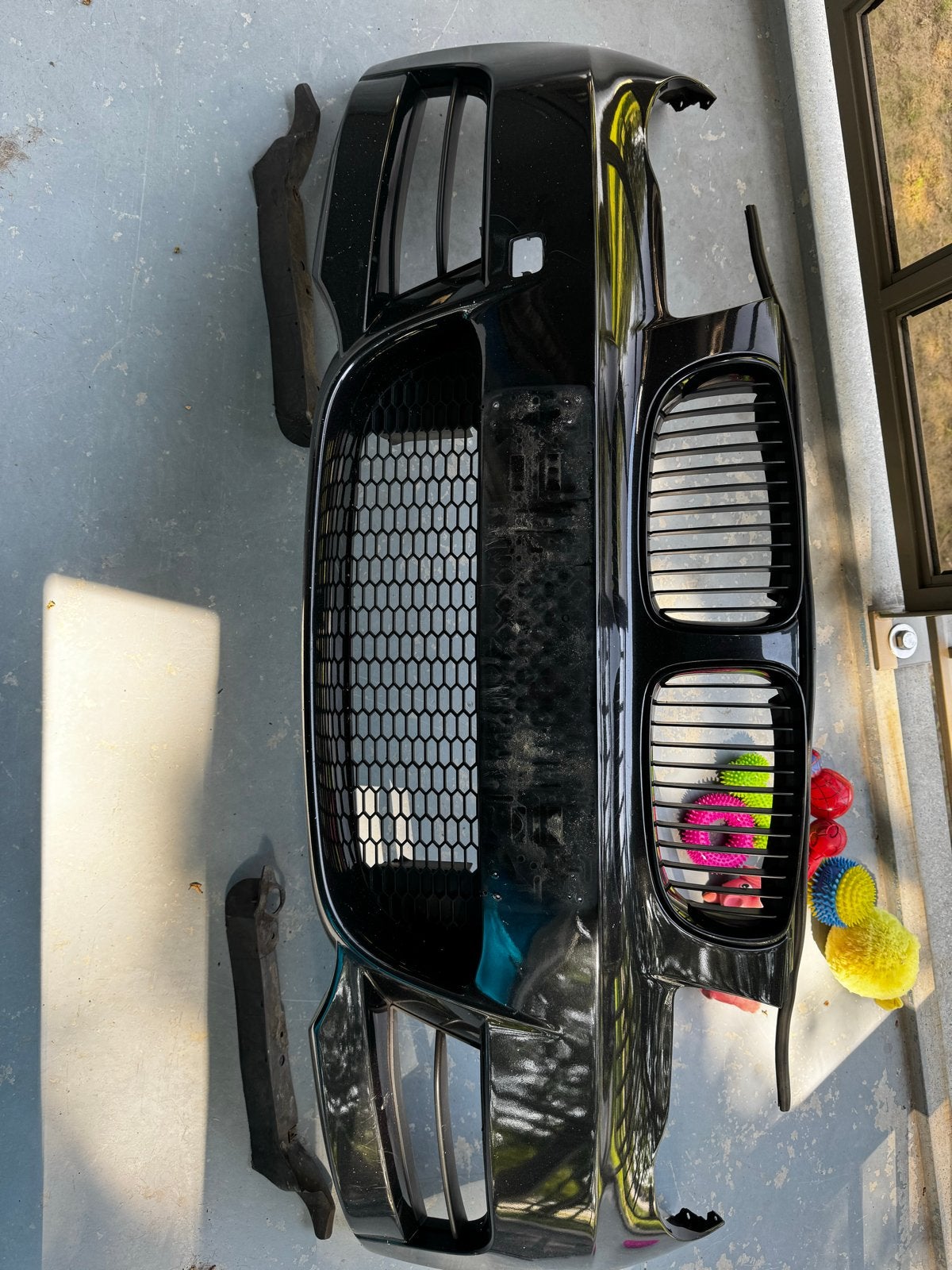 BMW 1 series Voorbumper Zwart 475 - Gebruikt, Ophalen, Gebruikt, Voor, Bumper