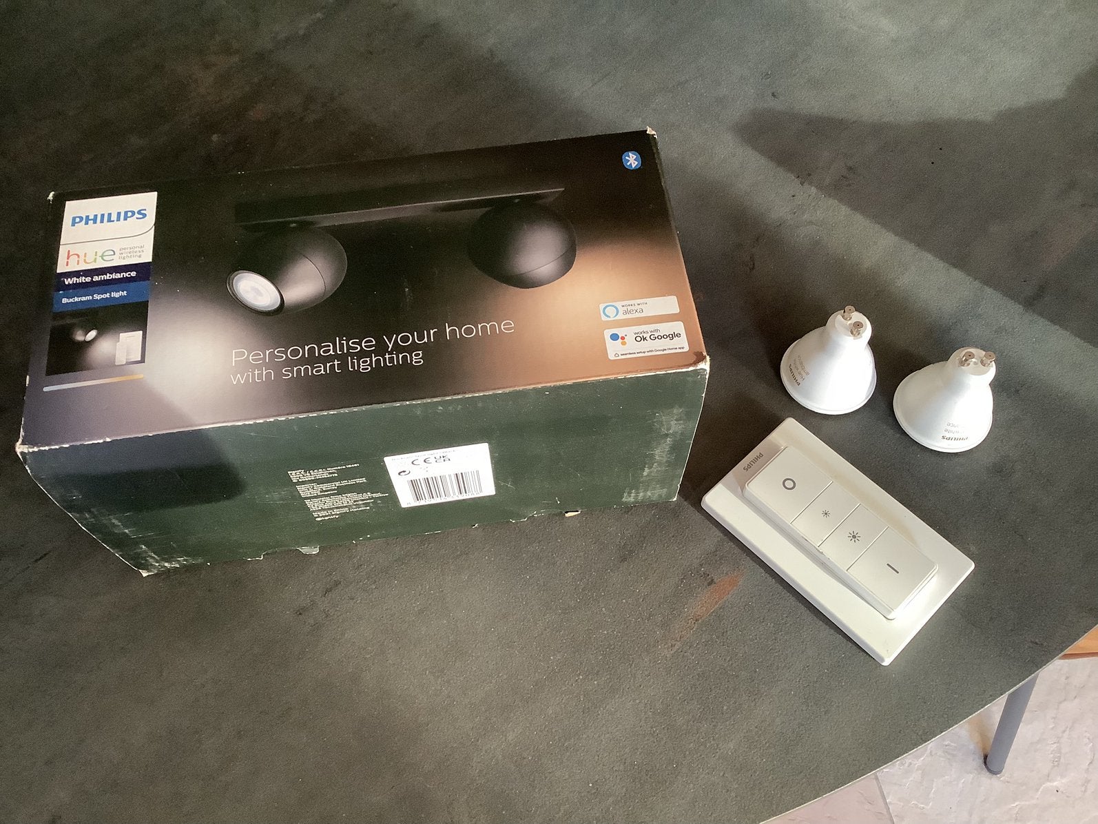 Nieuwe philips buckram spot Hue white Ambiance, Ophalen, Zo goed als nieuw