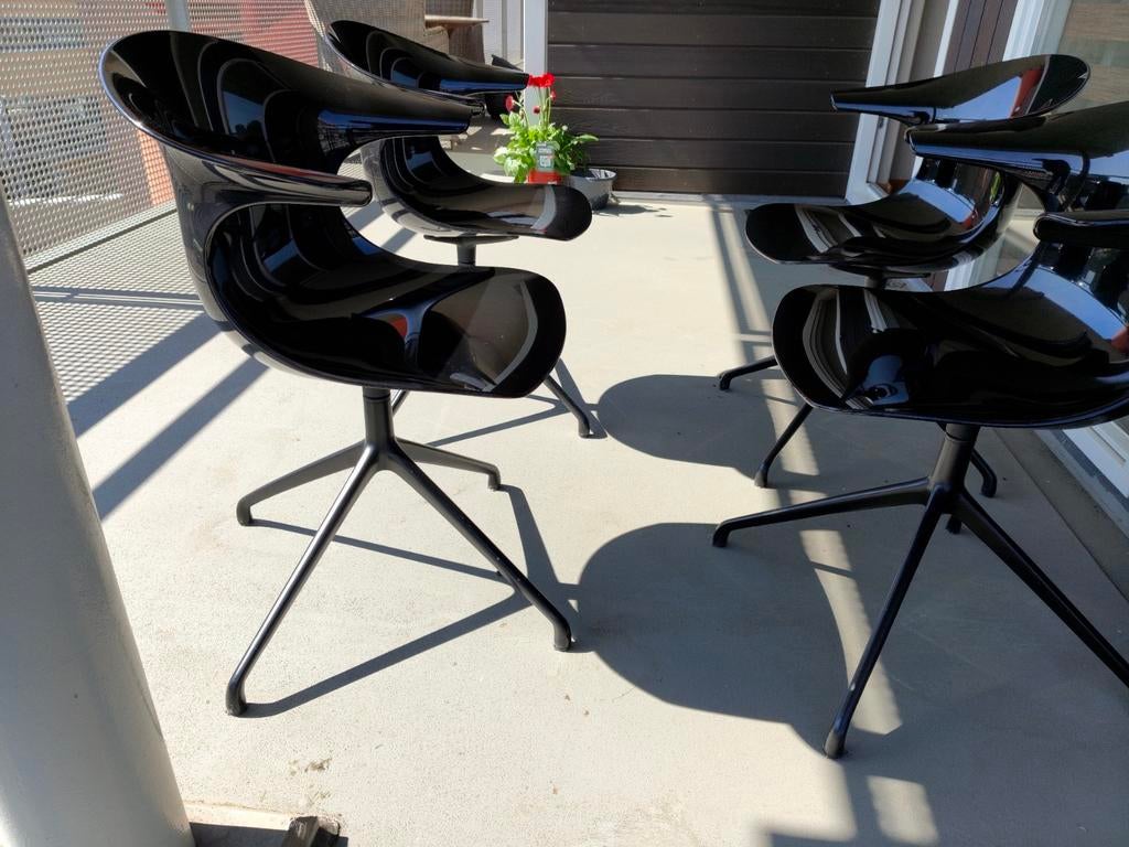 4 designerstoelen Infiniti Loop - Zo goed als nieuw, Ophalen, Zwart, Modern, Designer, Zo goed als nieuw