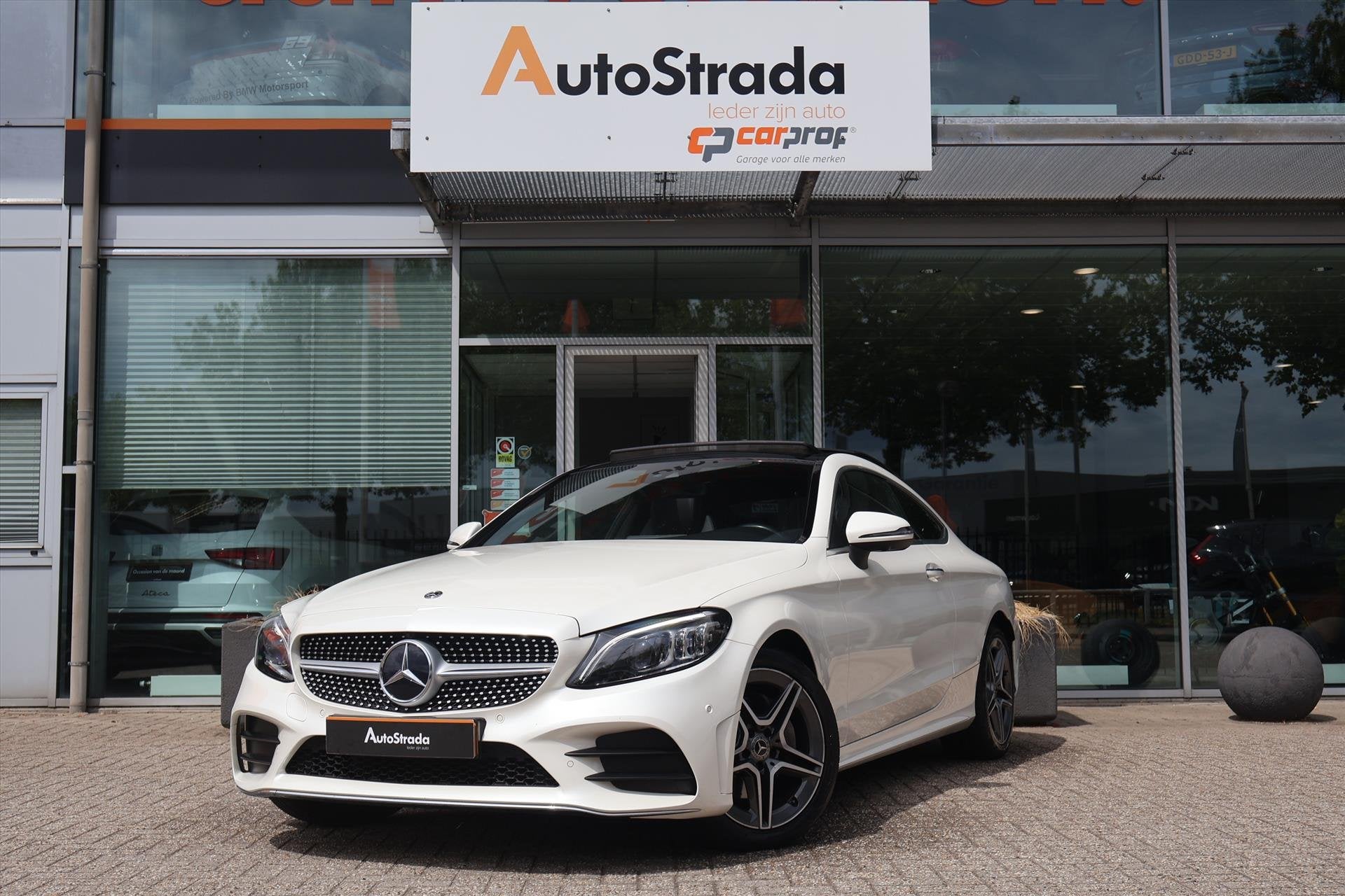 Mercedes C-Klasse Coupe C 180 AMG-Line 156pk | Stoelverwarmi, Auto's, Met garantie (alle), 4 stoelen, Wit, C-Klasse