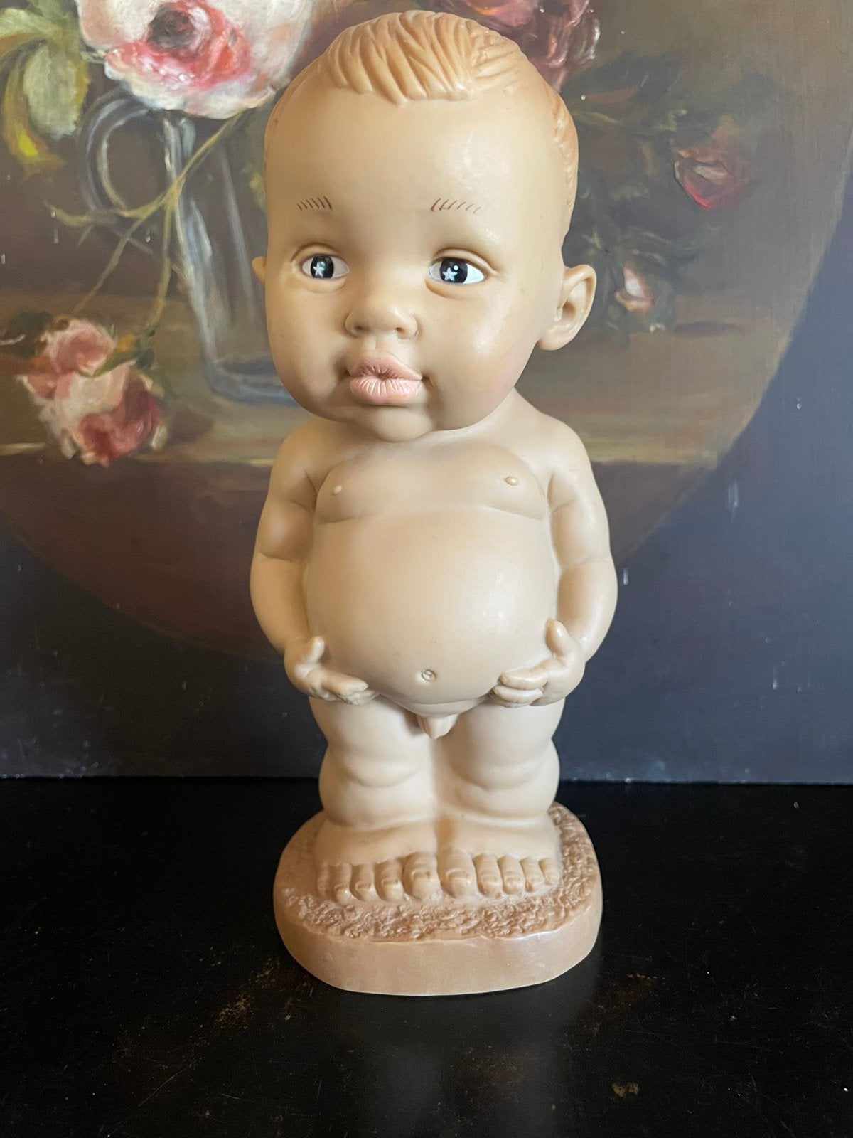 Retro vintage spaarpotje jongen, Ophalen of Verzenden, Zo goed als nieuw, Steen, Aardewerk of Keramiek, Overige thema's