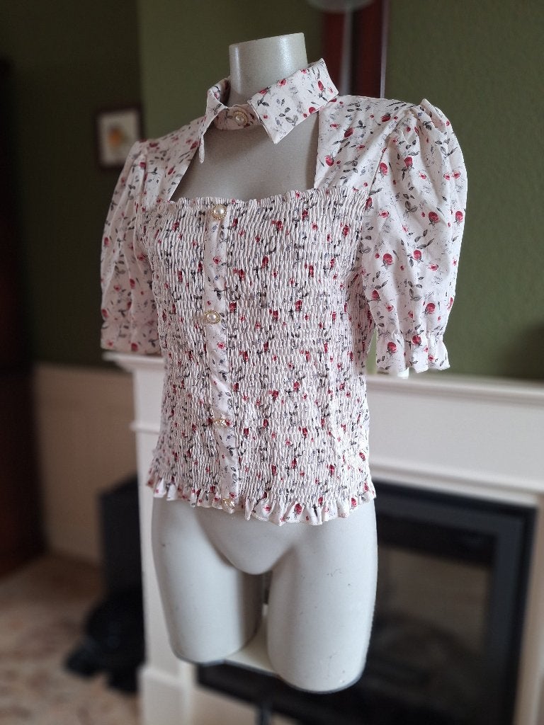 Nieuw Shein rozen XL crème blouse met nek detail, Overige kleuren, Maat 46/48 (XL) of groter, Nieuw, Ophalen of Verzenden