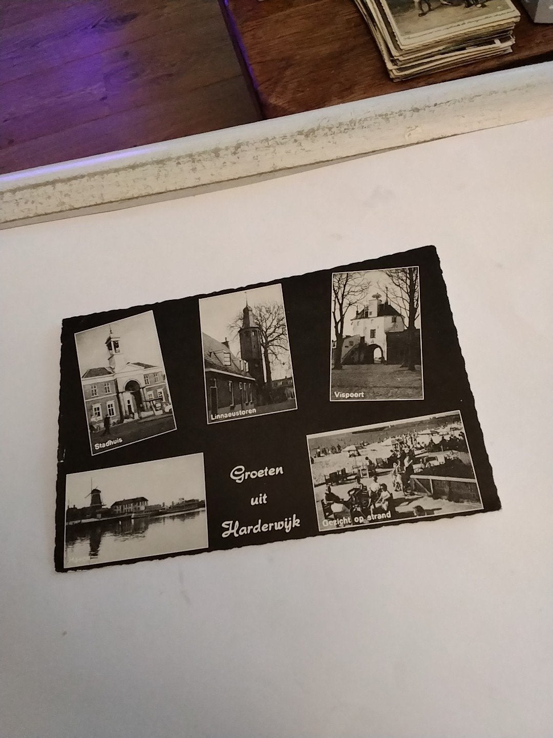 Oude ansichtkaart Groeten uit Harderwijk (Gelopen), Ophalen of Verzenden, 1940 tot 1960, Gelopen, Gelderland