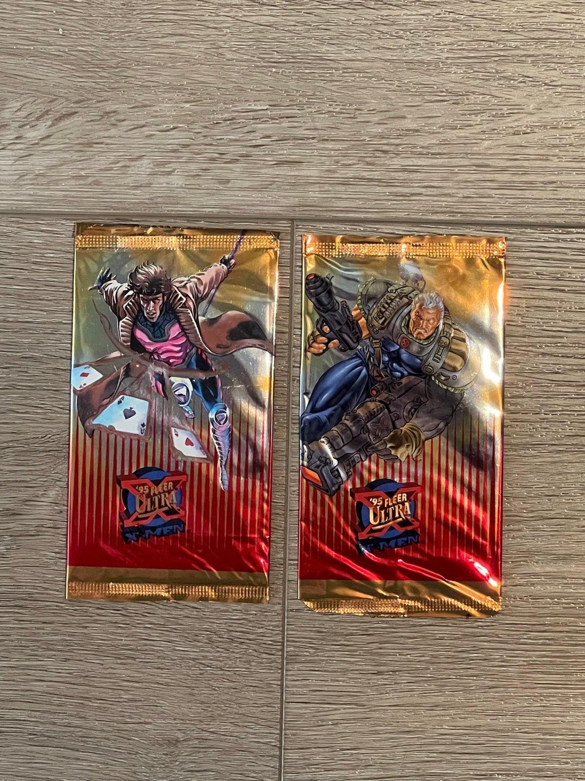 2x '95 Fleer Ultra X-Men Booster Packs - Gambit & Cable, Ophalen of Verzenden, Nieuw, Booster