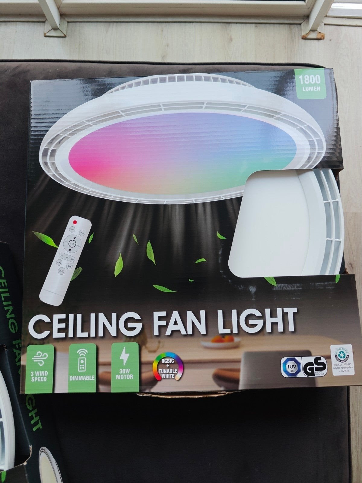 Plafondventilator met LED Verlichting en Afstandsbediening, Minder dan 50 cm, Nieuw, Ophalen of Verzenden, Minder dan 25 cm