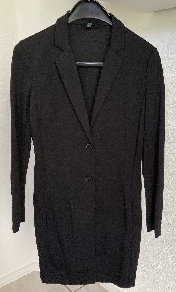mooi zgan jas Benetton 36 38, Benetton, Zwart, Ophalen of Verzenden, Zo goed als nieuw