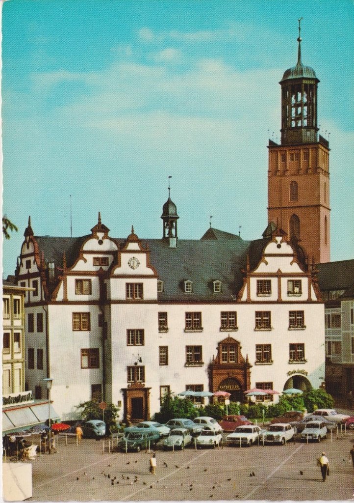 Duitsland, Darmstadt met auto's BMW 700 Coupe, Ophalen of Verzenden, 1960 tot 1980, Ongelopen, Duitsland