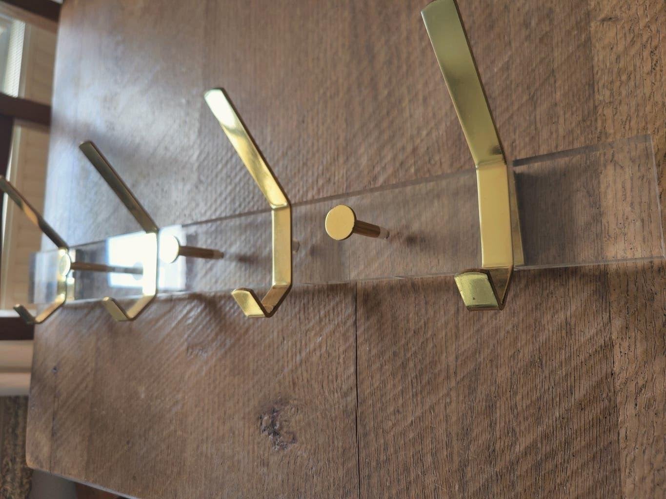 Vintage Hollywood Regency Wandkapstok, Wandkapstok, Kunststof, Gebruikt, Ophalen of Verzenden