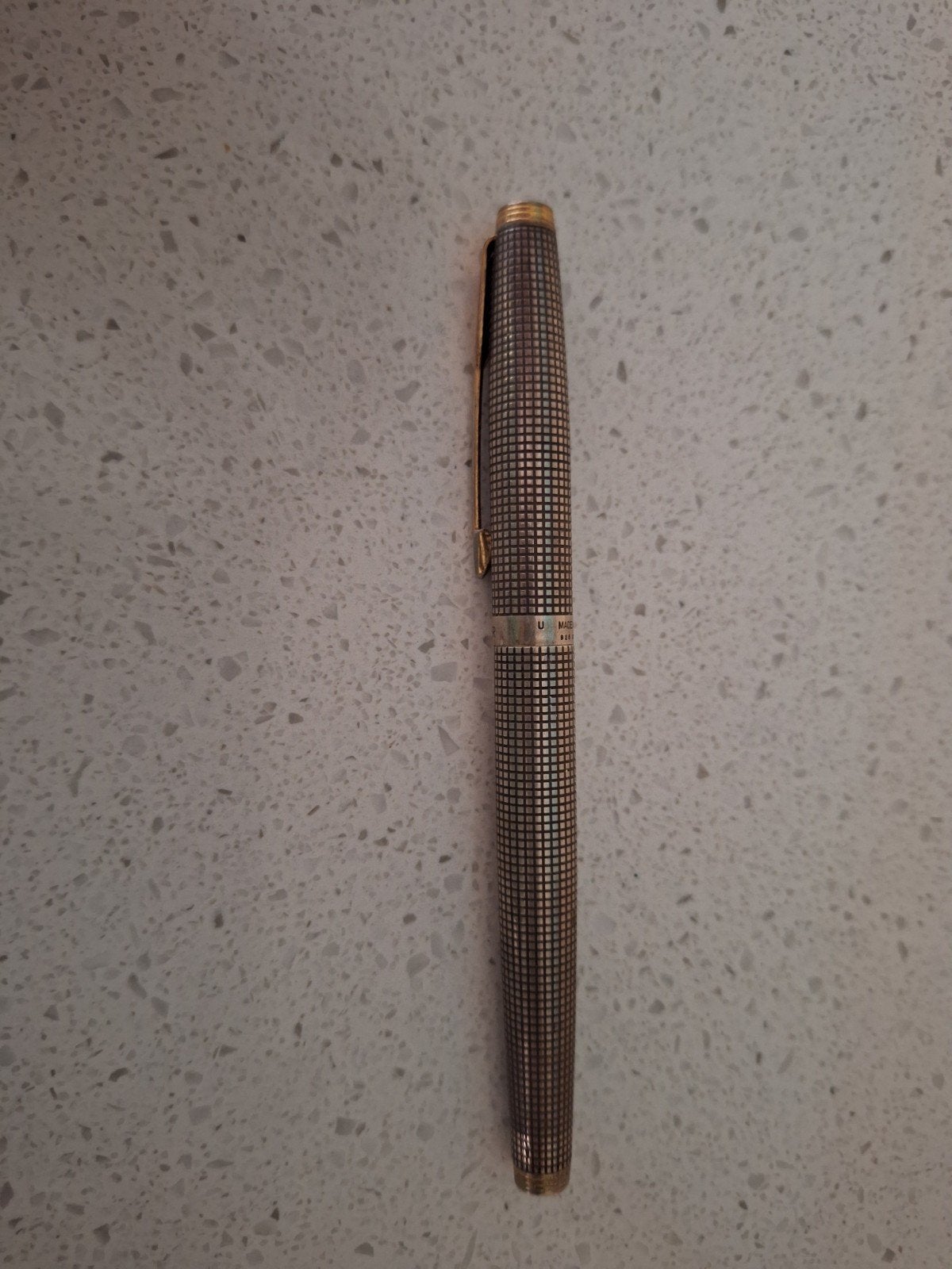Parker Sterling Zilveren Vulpen met 14k Gouden Penpunt, Ophalen of Verzenden, Gebruikt, Vulpen, Parker