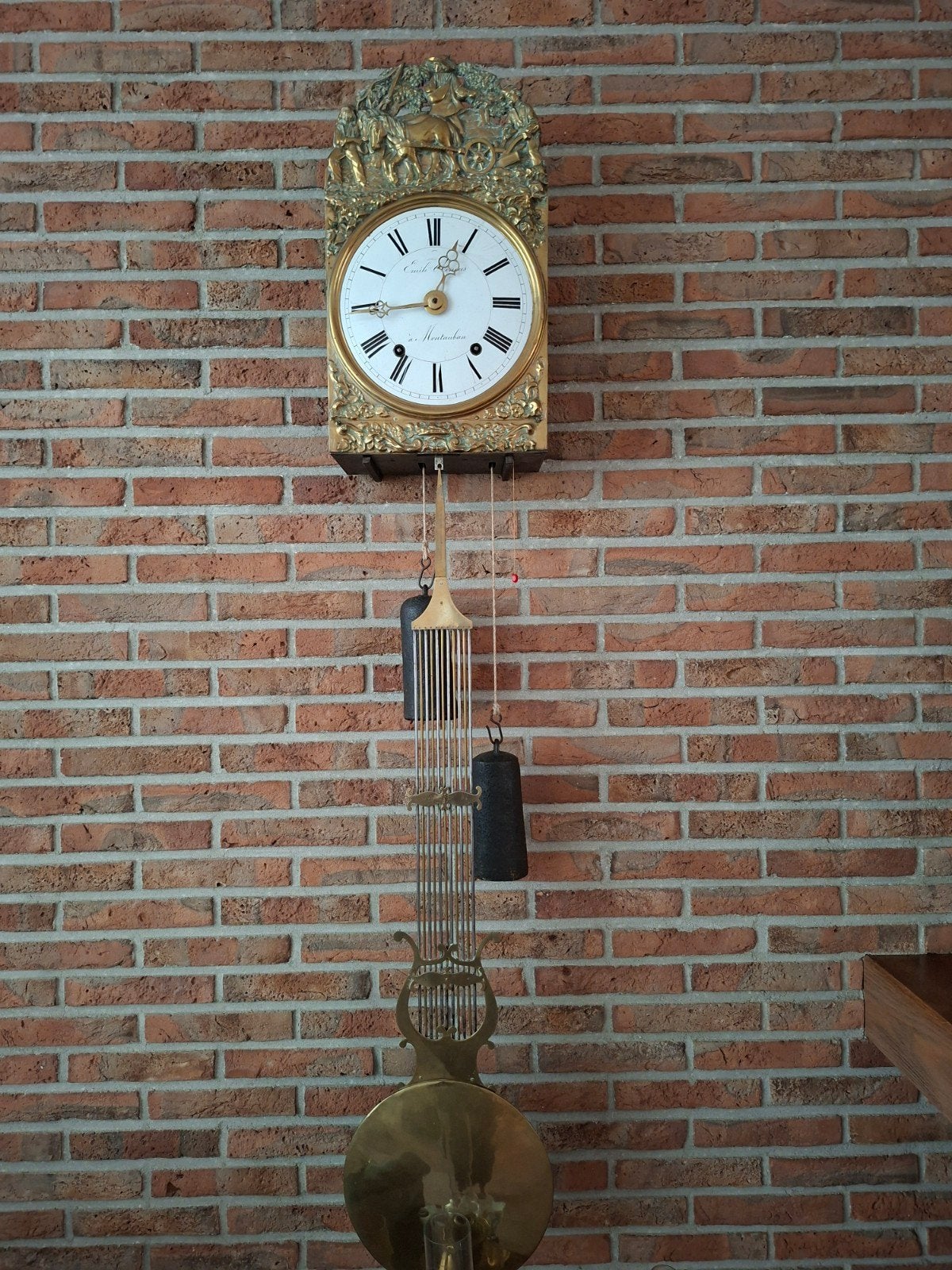 Antieke Franse comtoise Klok - Prachtig Wanduurwerk, Ophalen