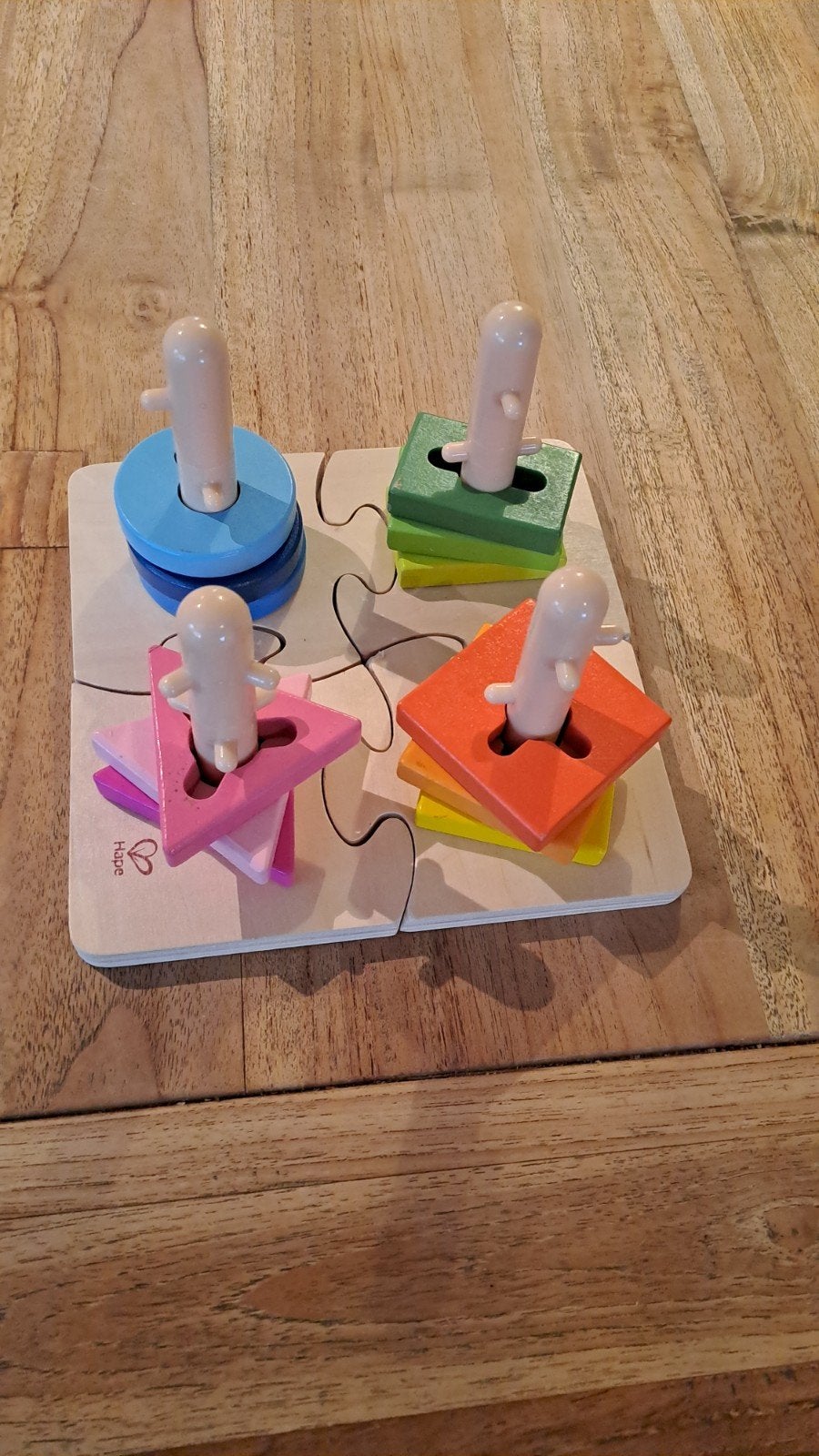 Vormen,/kleuren/pin puzzel, Ophalen of Verzenden, Gebruikt