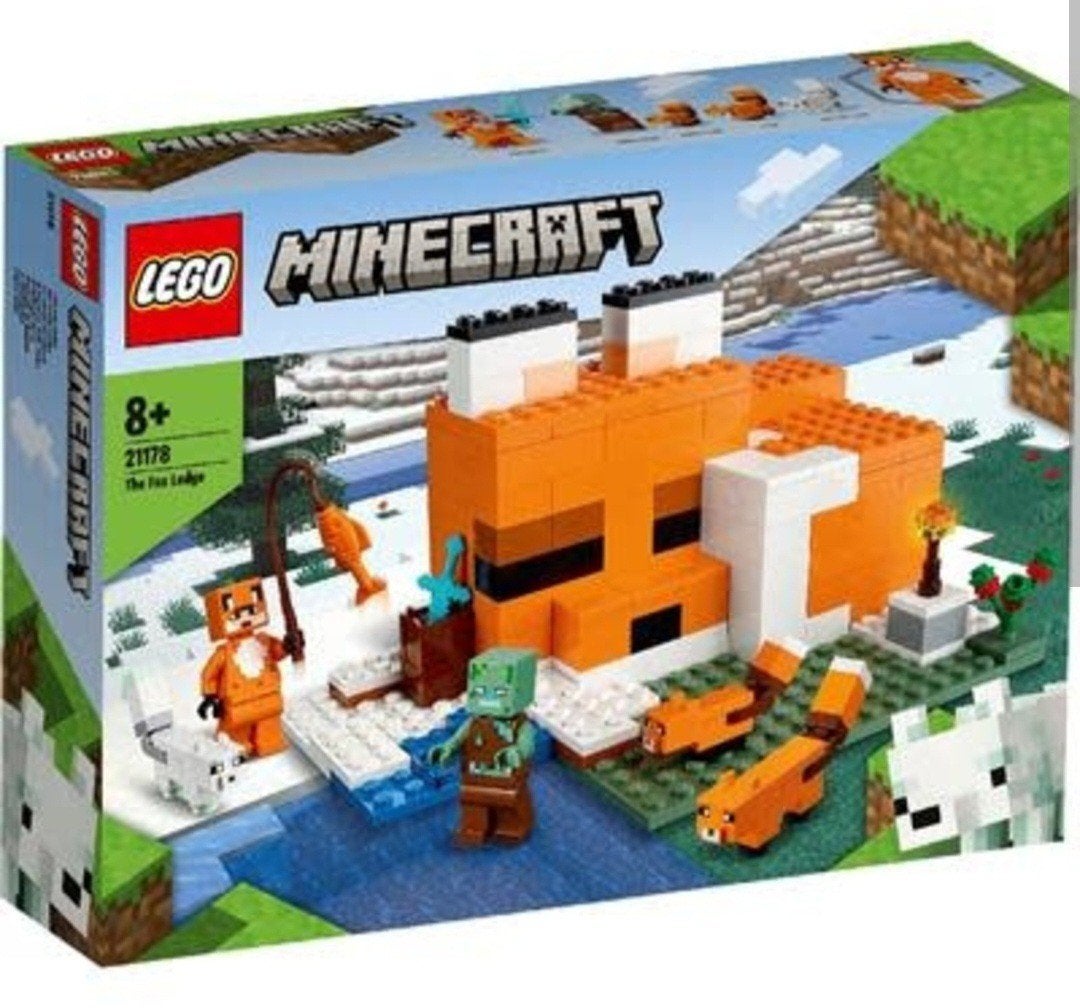 Lego minecraft 21178 vossen huis, Ophalen of Verzenden, Gebruikt