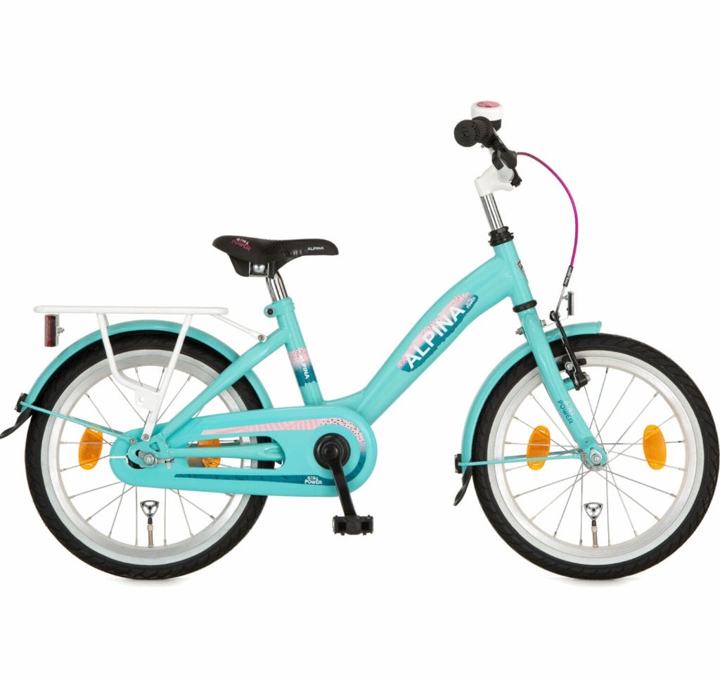 Alpina Girlpower 16 inch meisjesfiets mint groen zijwieltjes, Ophalen, Terugtraprem, Zijwieltjes, Alpine
