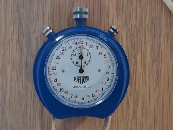 Heuer Trackmaster Mechanische Stopwatch - Vintage, Kunststof, Gebruikt, Overige materialen, Ophalen of Verzenden
