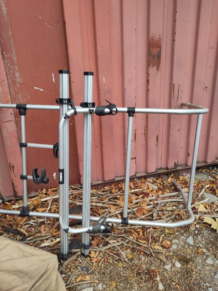 Fietsendrager voor caravan, Ophalen, Gebruikt