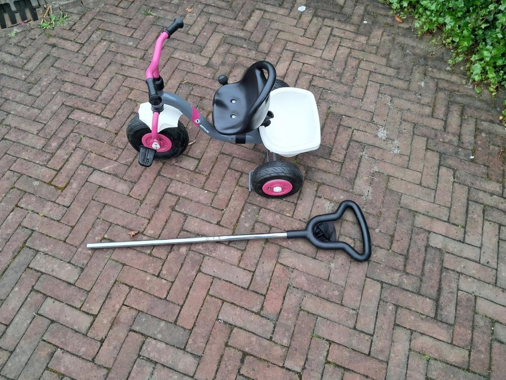 Kinderdriewieler met duwstang, Ophalen, Gebruikt, Verstelbare zitting