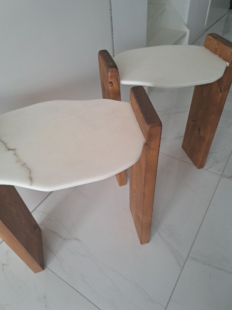 Bijzettafels  x2, Huis en Inrichting, Overige materialen, Minder dan 55 cm, Zo goed als nieuw, Overige vormen