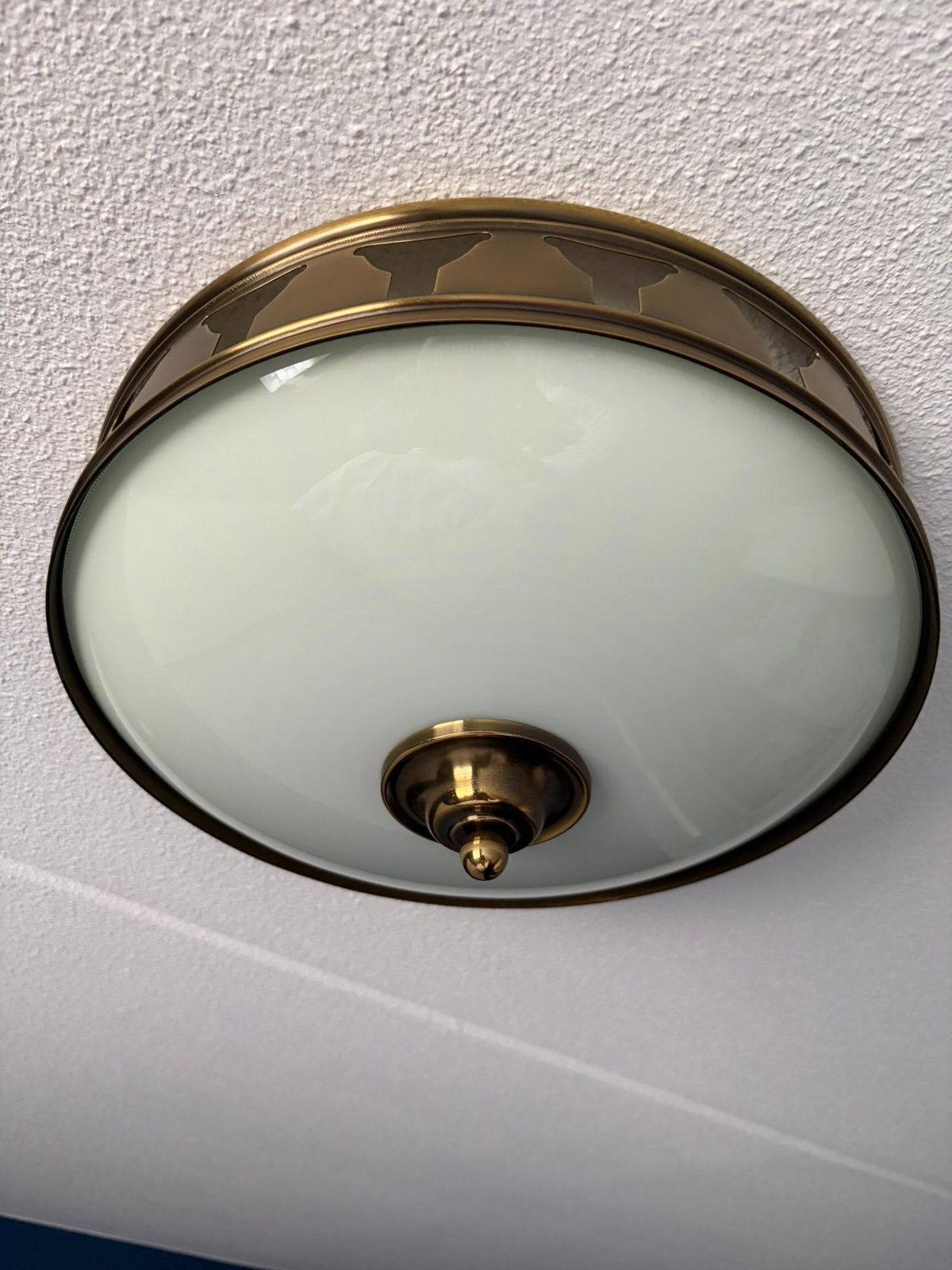 plafonniere van het merk Schipholt bronskleurig 35 cm, Inclusief lichtbron, Ophalen of Verzenden, Glas, Overige kleuren