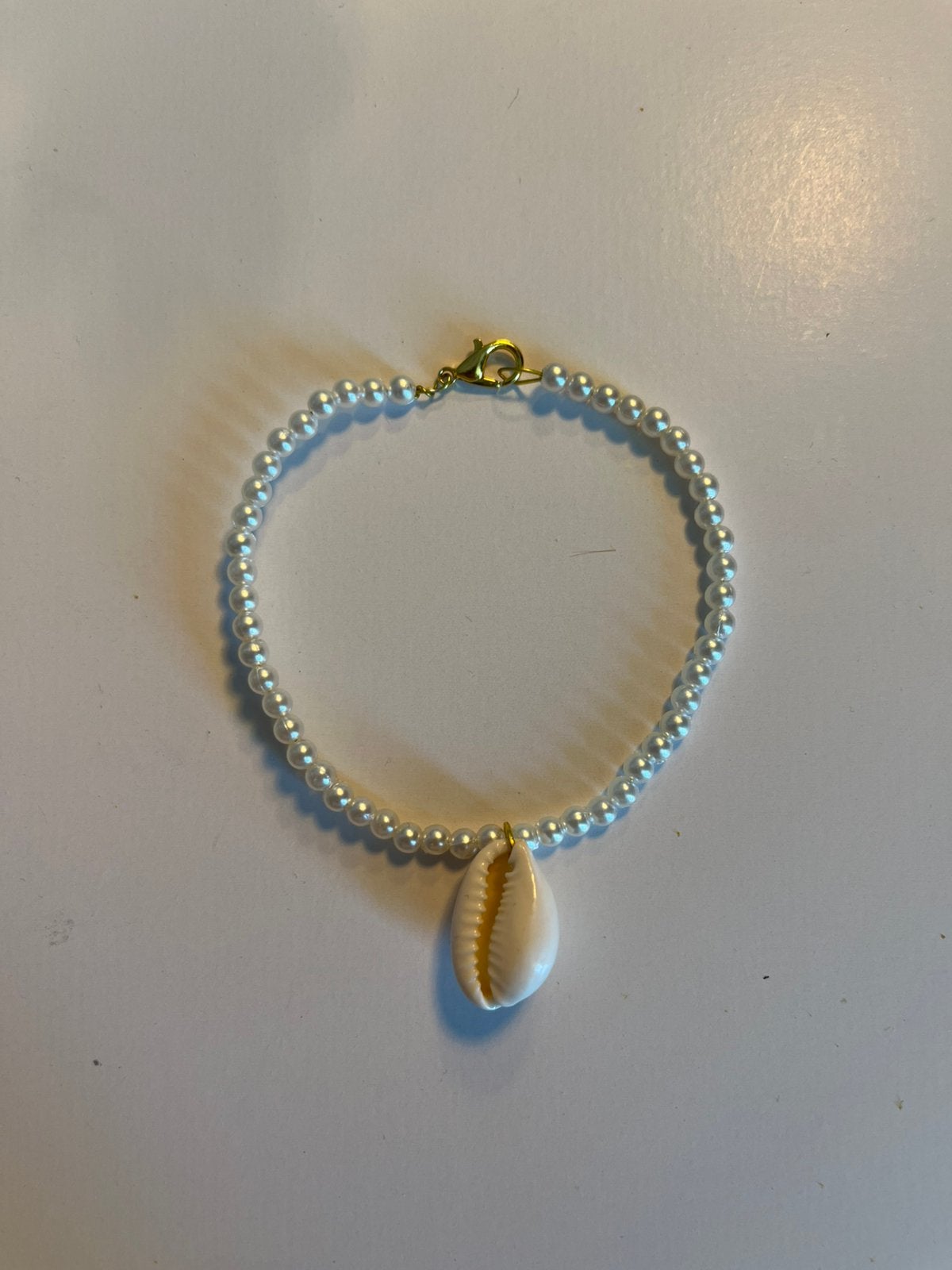 Armband schelp parels, Ophalen of Verzenden, Nieuw, Wit, Overige materialen