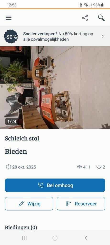 Schleich stal met accessoires, Ophalen, Gebruikt