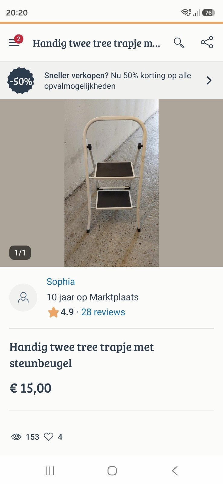 Z.G.A.N Twee tree,s trapje, Ophalen, Minder dan 2 meter
