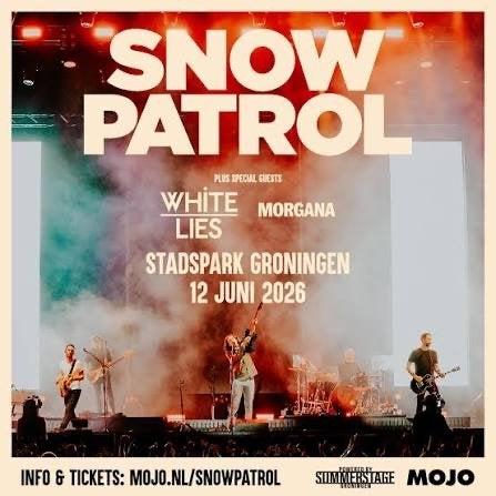 4 x Snow patrol ticket Stadspark Groningen 12 juni, Eén persoon, Juni