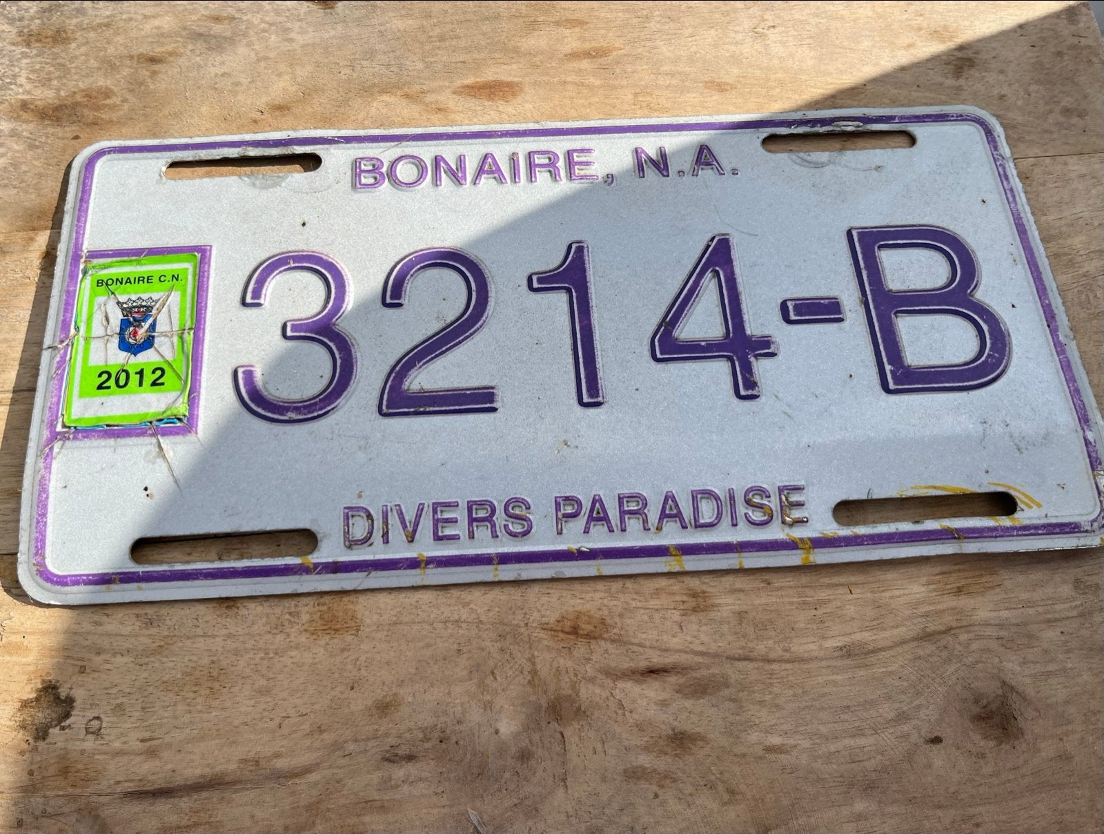 Bonaire kentekenplaat 2012 - Divers Paradise, Ophalen of Verzenden, Gebruikt
