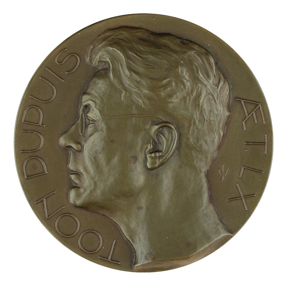 Penning VPK 1936 Jeanne Wichers : Toon Dupuis, Verzenden, Brons, Nederland