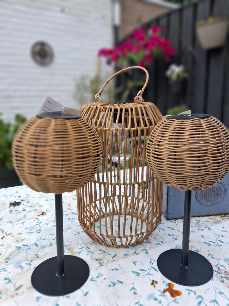 Set van 2 Solar tafellampen Countryfield, Tuin en Terras, Zonne-energie, Verzenden, Minder dan 50 watt, Nieuw