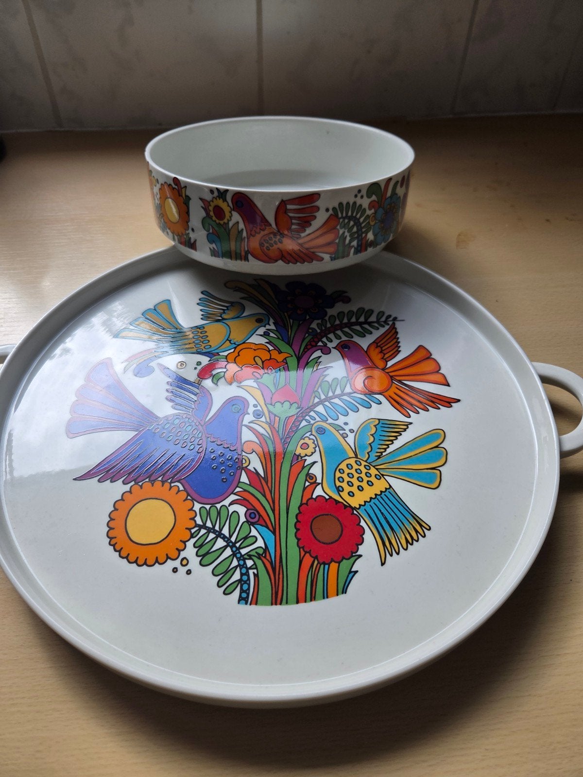 Villeroy & Boch Acapulco schaal en dienblad - 1 schilfertje, Antiek en Kunst, Ophalen of Verzenden