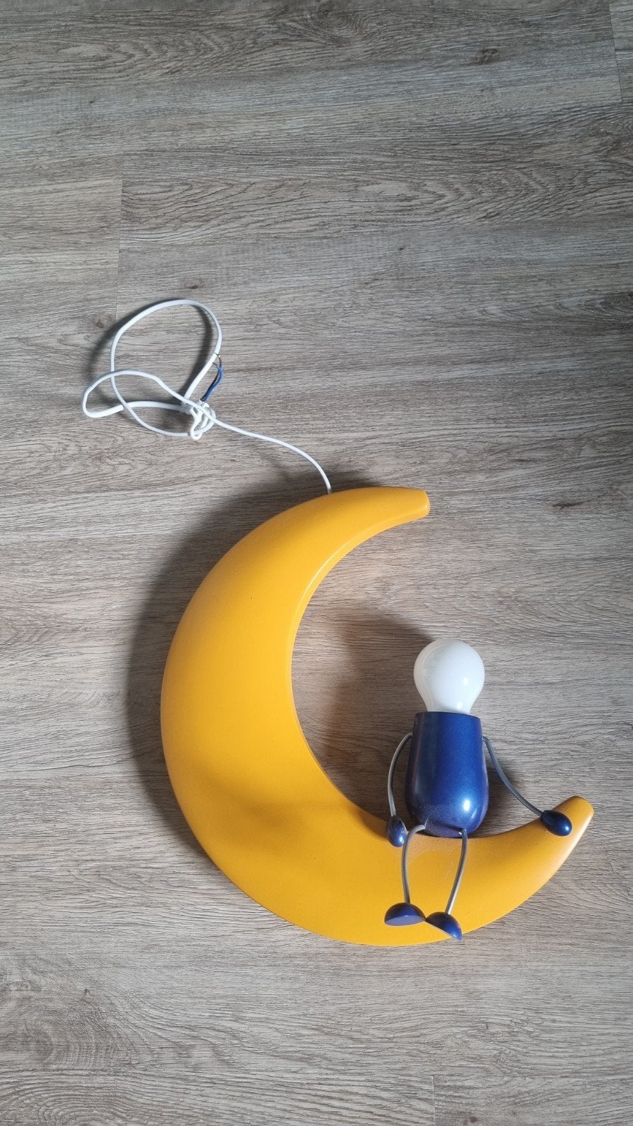 Leuke maanlamp met mannetje voor kinderkamer, Gebruikt, Geel, Modern, Ophalen