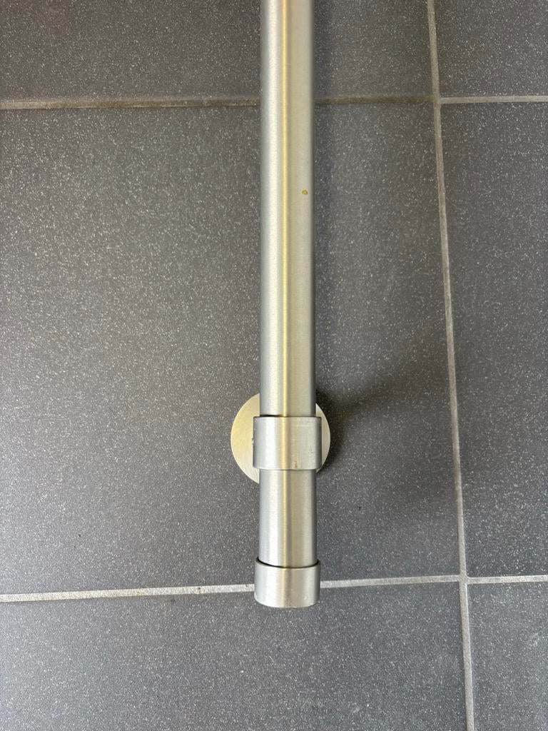 RVS Gordijnroede 4m met blinde flensverbindingen, Gebruikt, Ophalen of Verzenden, 200 cm of meer, Minder dan 100 cm