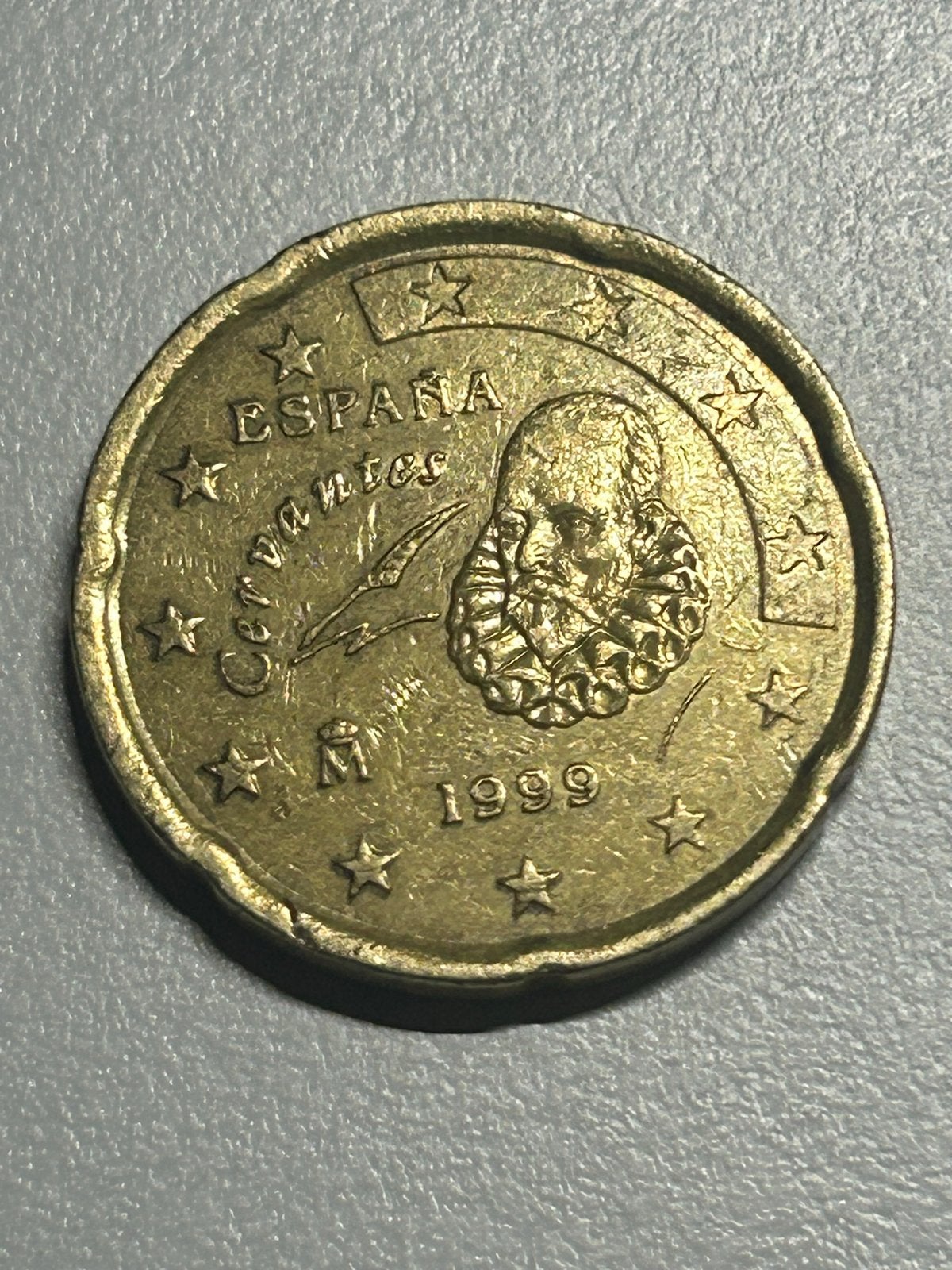 Zeldzame Spaanse 20 eurocent 1999 - Miguel de Cervantes, Ophalen of Verzenden, Spanje, 20 cent, Losse munt