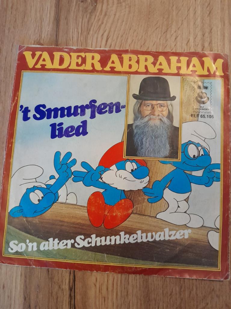 Vader abraham 7inch t,smurfen lied, Ophalen of Verzenden, Zo goed als nieuw, Nederlandstalig