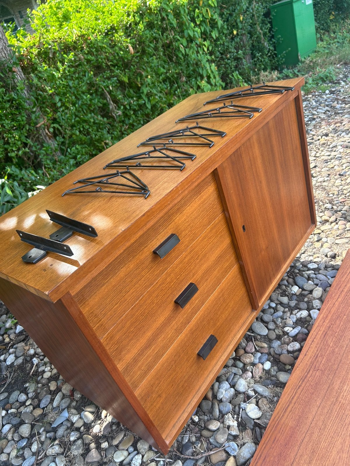 Vintage Olof Pira kast wandmeubel – onderdelen – Zweeds teak, Ophalen, Gebruikt, Minder dan 150 cm, Minder dan 100 cm