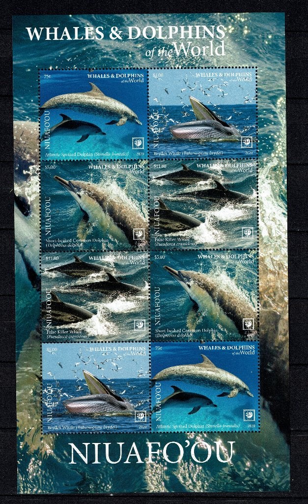NIUAFO'OU 2020 PF BLOK DOLFIJNEN WALVISSEN ZEEZOOGDIEREN 3, Ophalen of Verzenden, Postfris, Dier of Natuur