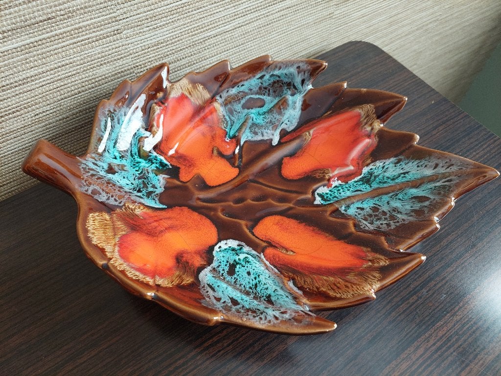 Vallauris schaal blad BLOSSOM BROCANTE, Ophalen of Verzenden