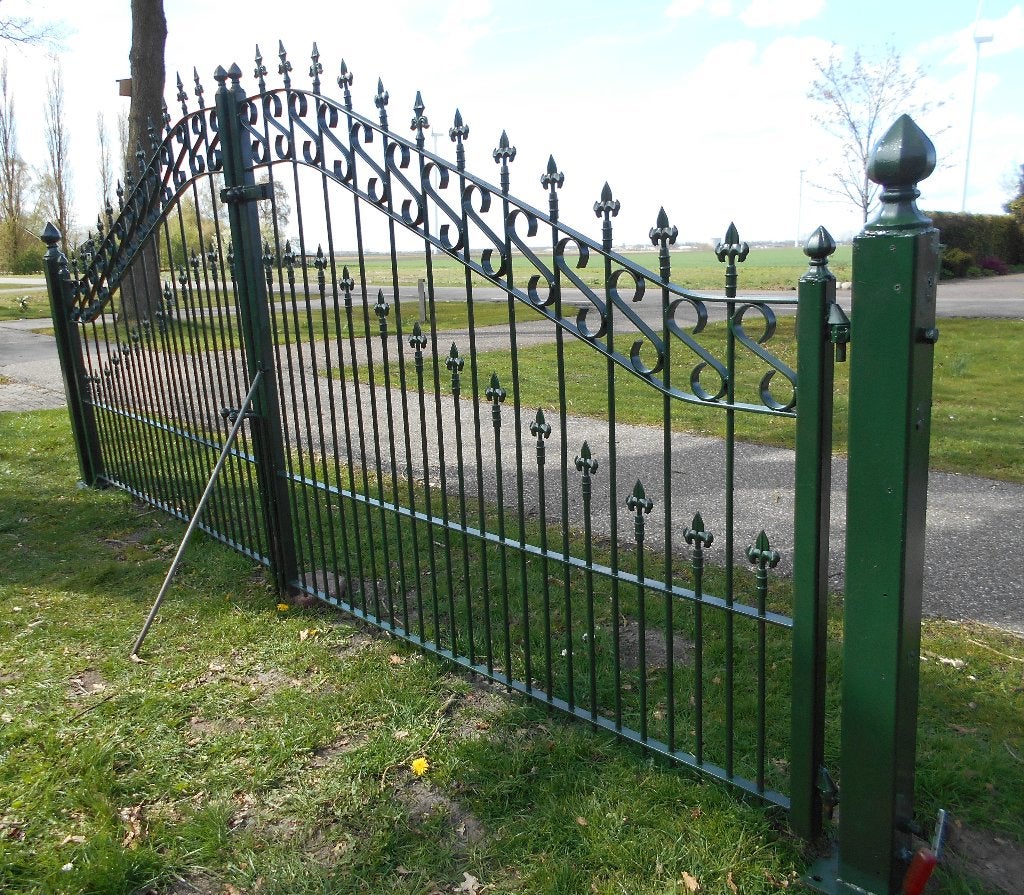 Prachtig sierlijke massieve tuinpoort-poort  4.40 meter, Ophalen, Met poort, Gebruikt, Sierhekwerk